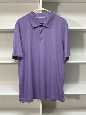 Cutter & Buck Forge Eco Double Stripe Stretch Mens Recycled Polo Large Purple
